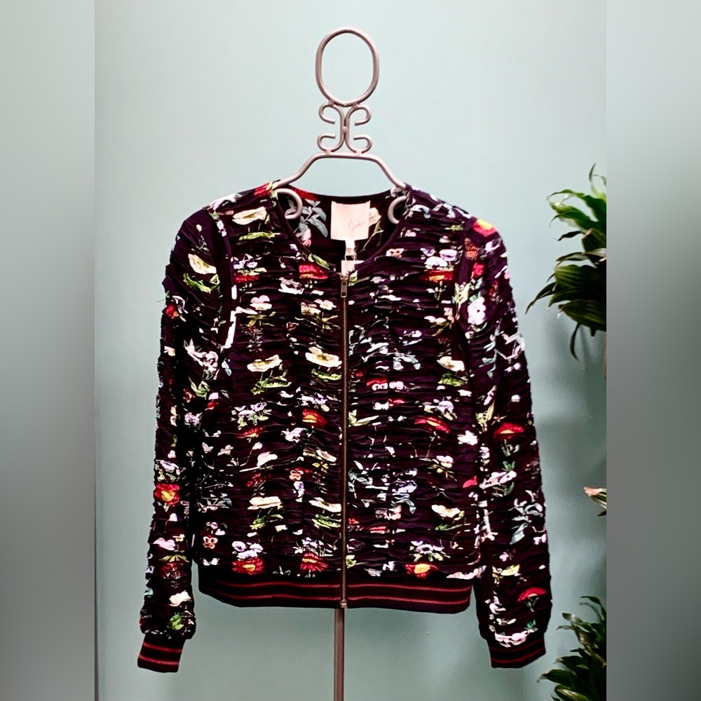 Joie Multicolor Floral Bomber Jacket